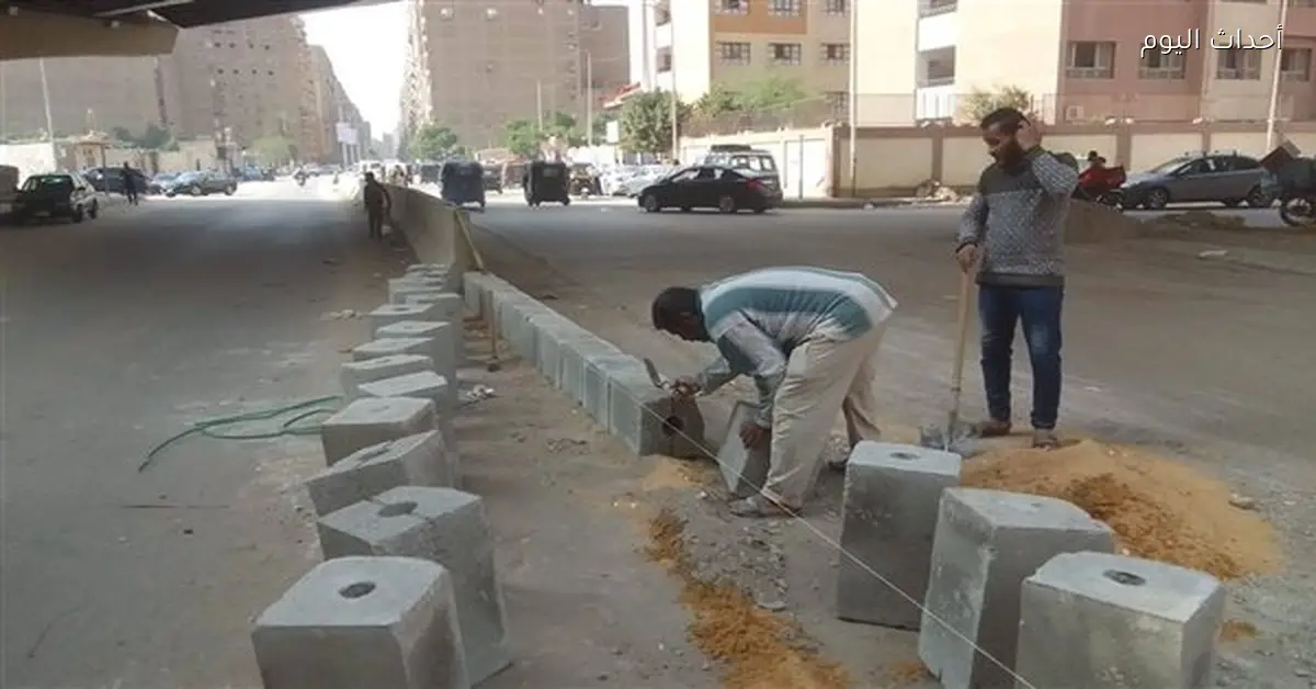 محافظ الجيزة يراقب تعديلات مرورية بشارع العروبة