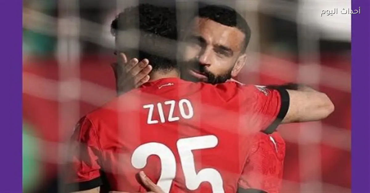 أنس الفقي يحتفل بفوز منتخب مصر على جنوب أفريقيا