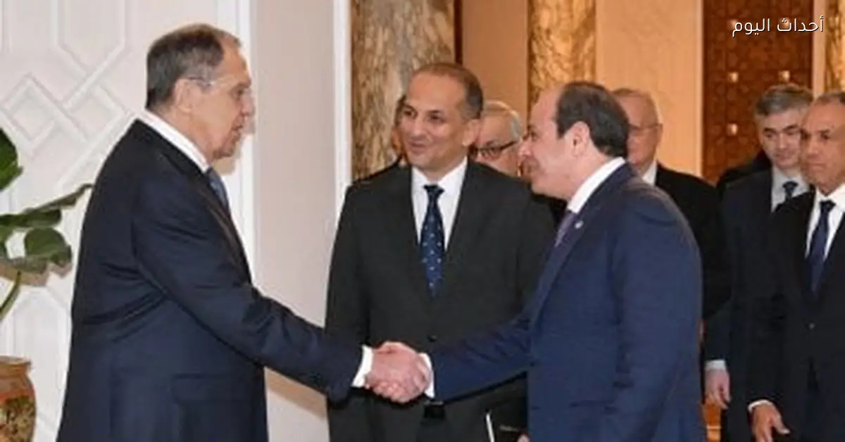 الرئيس السيسي يستقبل وزير خارجية روسيا