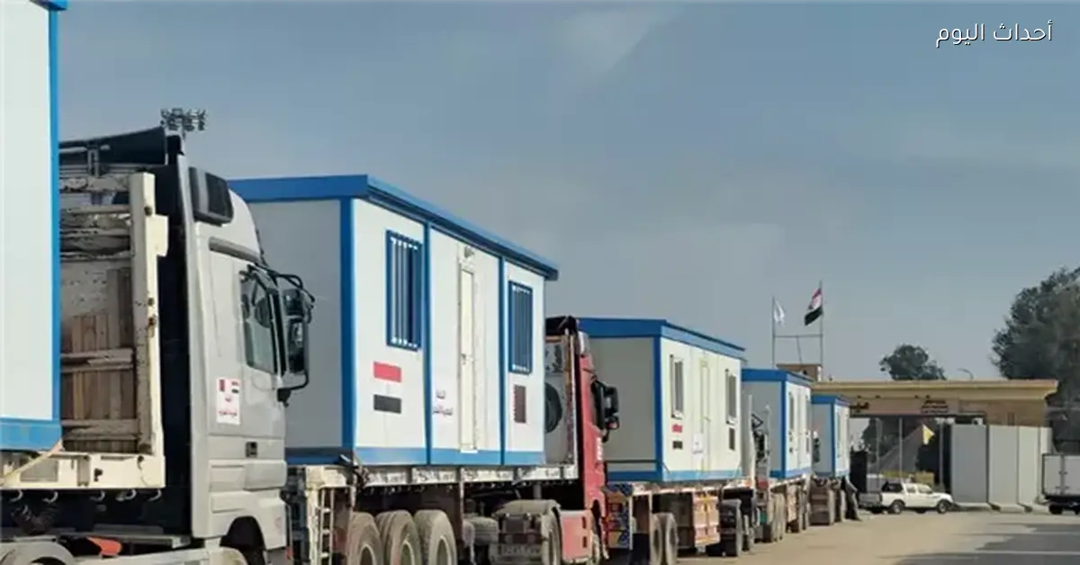 الهلال الأحمر يحذر من تأثيرات منع إسرائيل إدخال المنازل المتنقلة إلى غزة