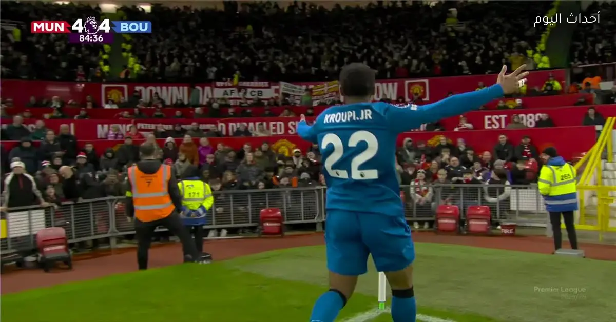 بورنموث يتعادل مع مانشستر يونايتد في مباراة مثيرة بثمانية أهداف