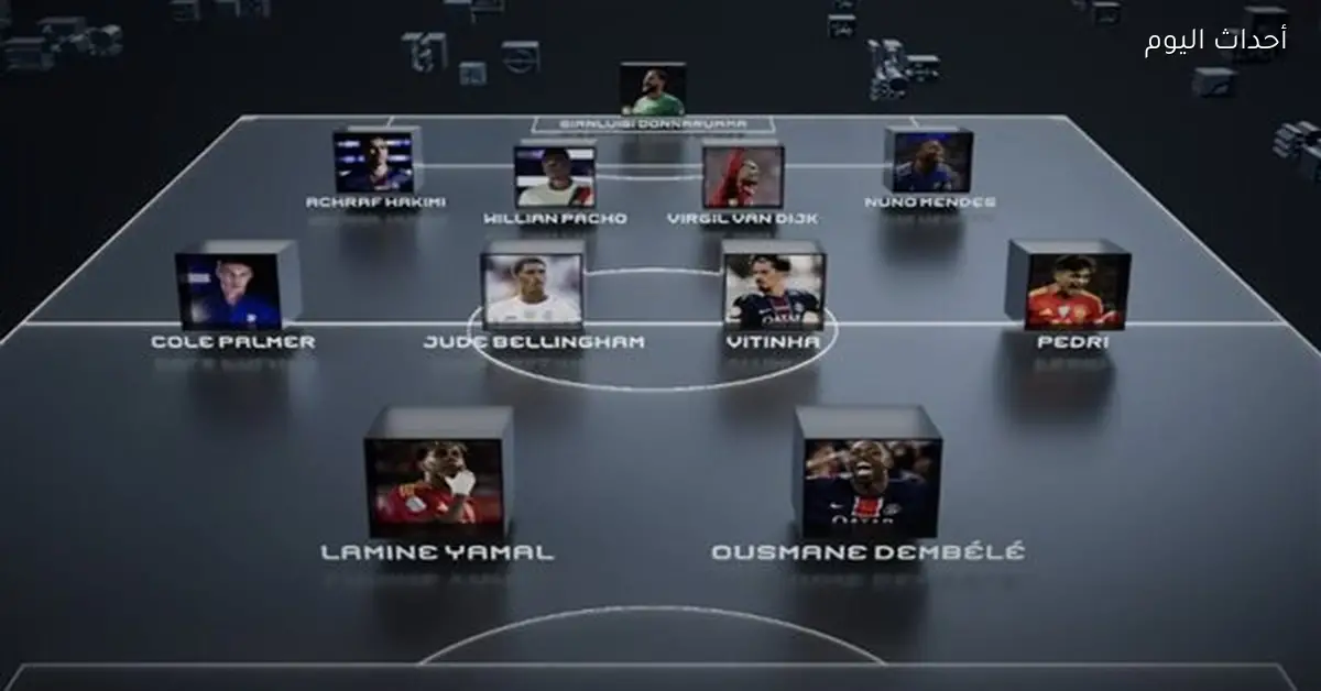 حكيمي يتصدر التشكيل المثالي لعام 2025 من الفيفا