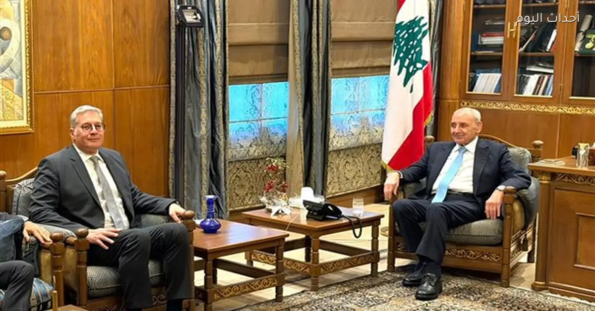 رئيس مجلس النواب اللبناني يستقبل وزير البترول كريم بدوي