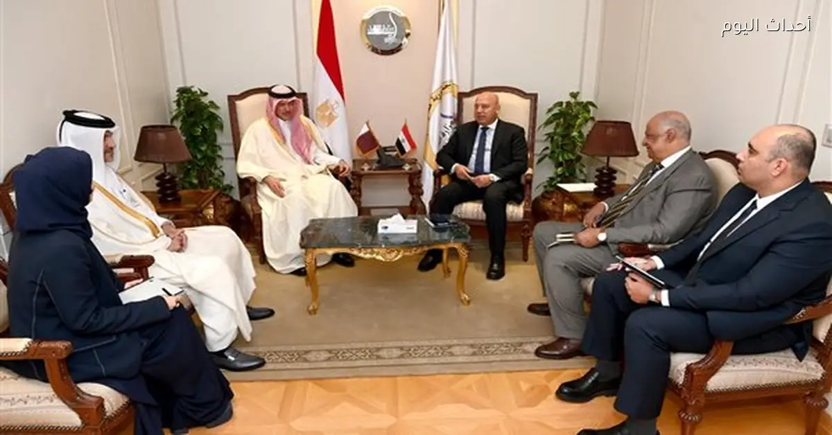 كامل الوزير يناقش مع وزير التجارة القطري مشروعات جديدة للتعاون