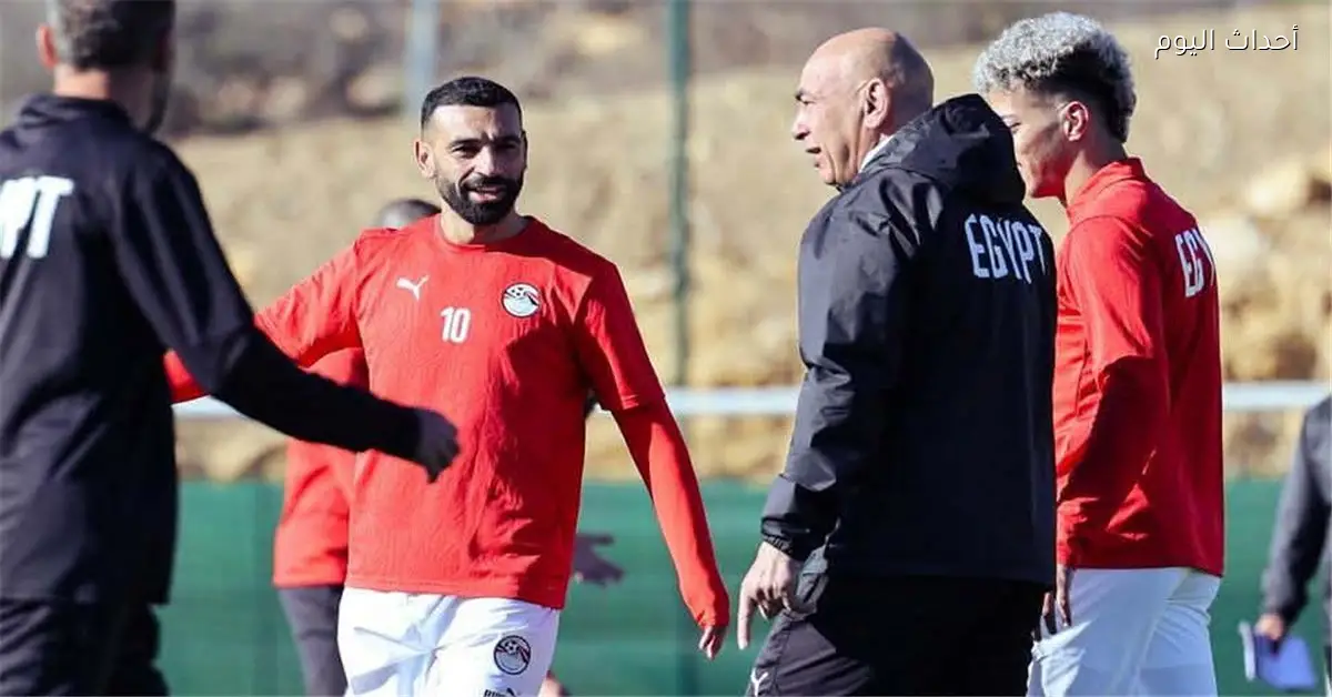 مران منتخب مصر يتضمن جمل فنية وتسديدات قبل مواجهة جنوب إفريقيا