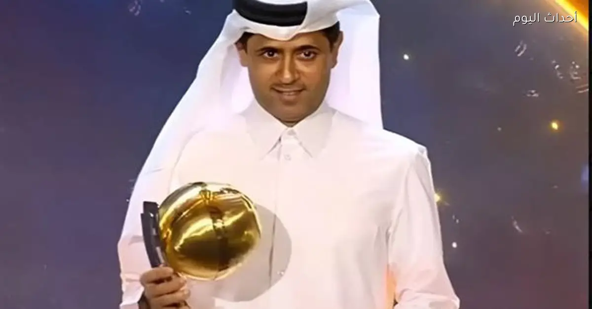 ناصر الخليفي يحصل على جائزة أفضل رئيس ناد في العالم في حفل جلوب سوكر