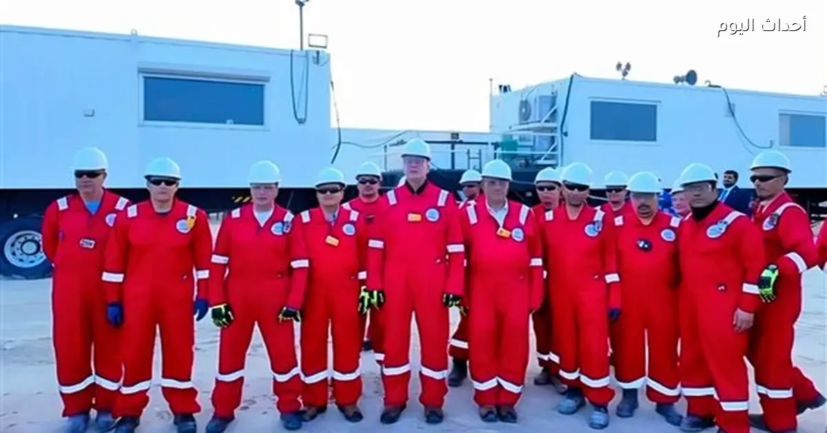 وزير البترول يزور موقع شركة الحديثة للحفر المصرية في الكويت