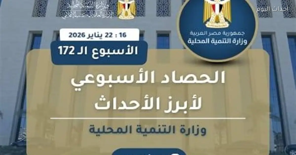 افتتاح حديقة كابريتاج في حلوان وأنشطة وزارة التنمية المحلية