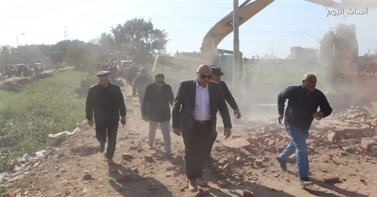 إزالة 6 تعديات على الأراضي الزراعية في قرية السلامية