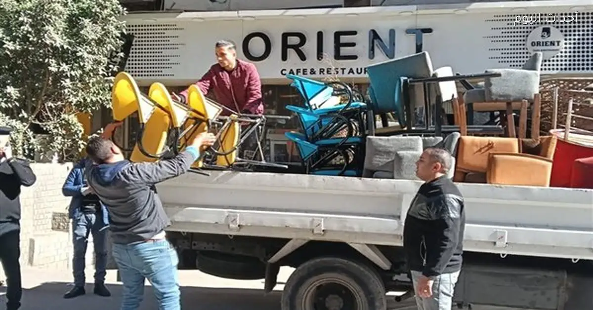 الجيزة ترفع ١١٥ حالة إشغال لكافيهات بحي العمرانية