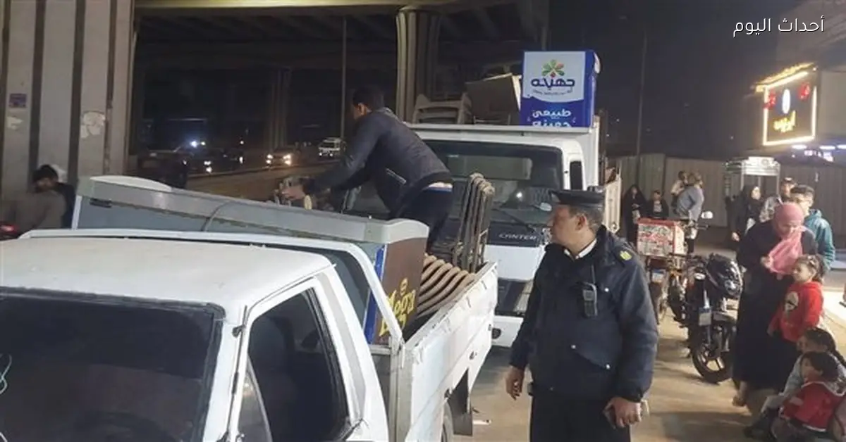 حملات في الجيزة لرفع الإشغالات من الطرق العامة