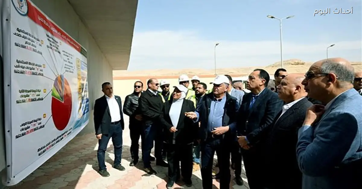 رئيس الوزراء يزور محطة معالجة الصرف الصحي ببني حسن الشروق