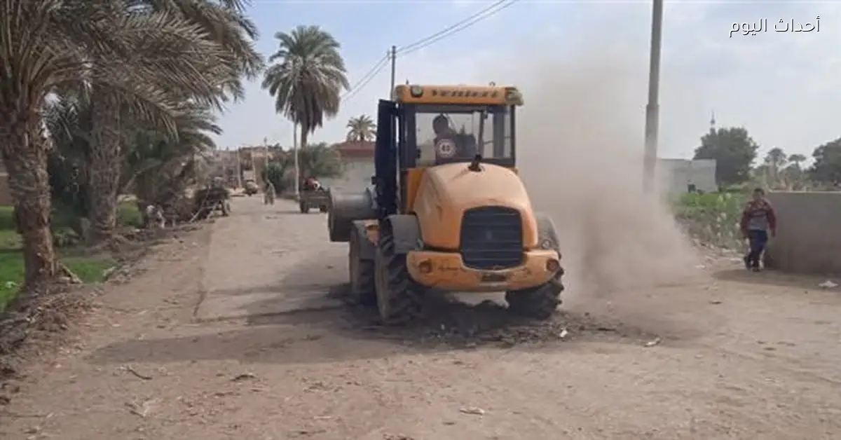 غلق طريق البكرية أبو شهبة في بني سويف لمدة شهر