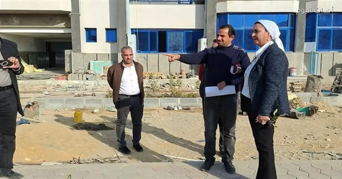 مدير رياضة السويس تتابع مشروع إنشاء الحمام الأوليمبي