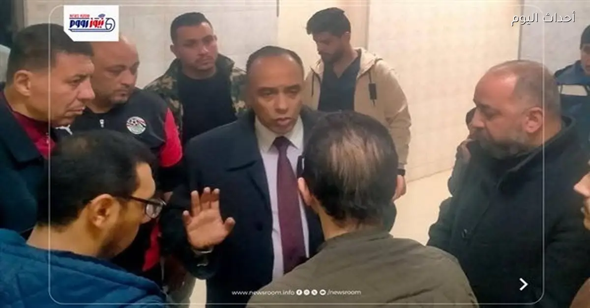 نائب محافظ المنيا يتفقد مصابي حادث الطريق الدائري بمستشفى الصدر