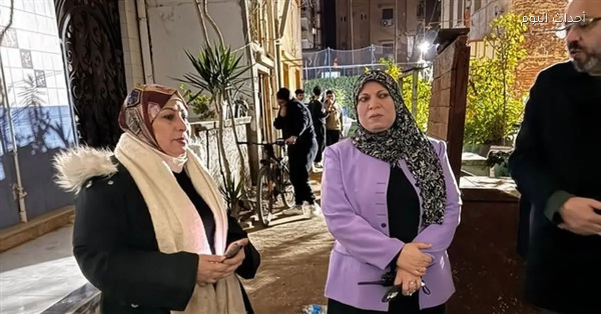 وكيلة تضامن الدقهلية تتفقد حريق شقة المنصورة وتتابع تصاريح الدفن