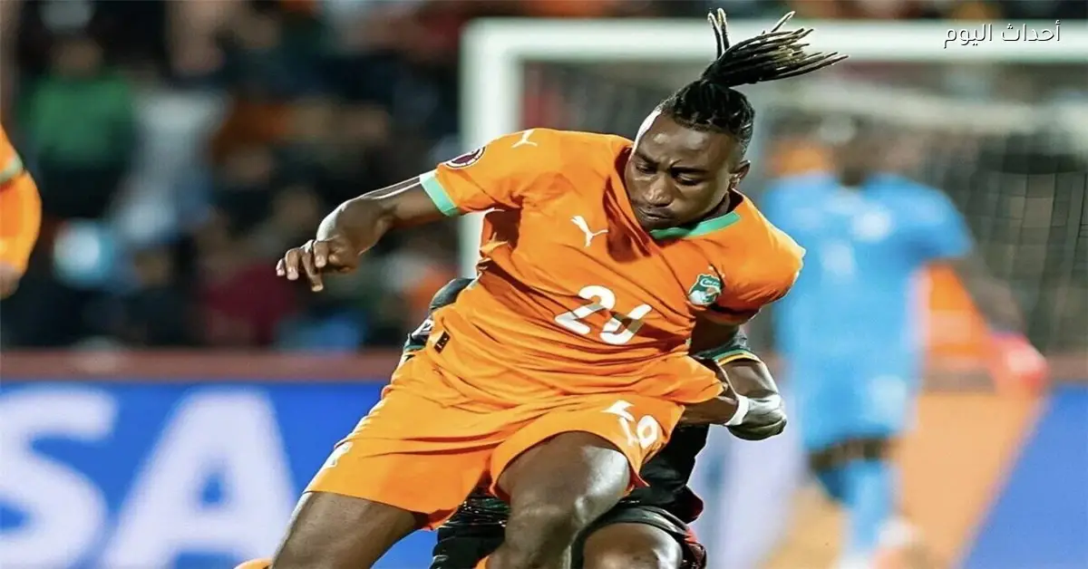 يان ديوماندي يحرز الهدف الثاني لكوت ديفوار في مرمى بوركينا فاسو