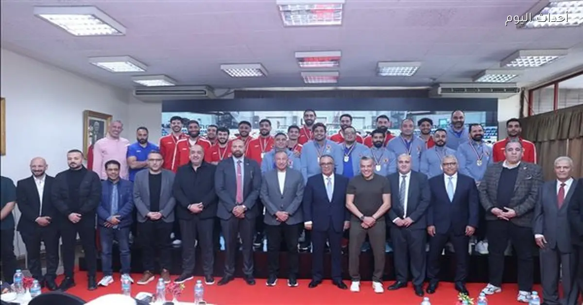 الأهلي يكرم لاعبي السلة بعد الفوز بالدوري بحضور الخطيب