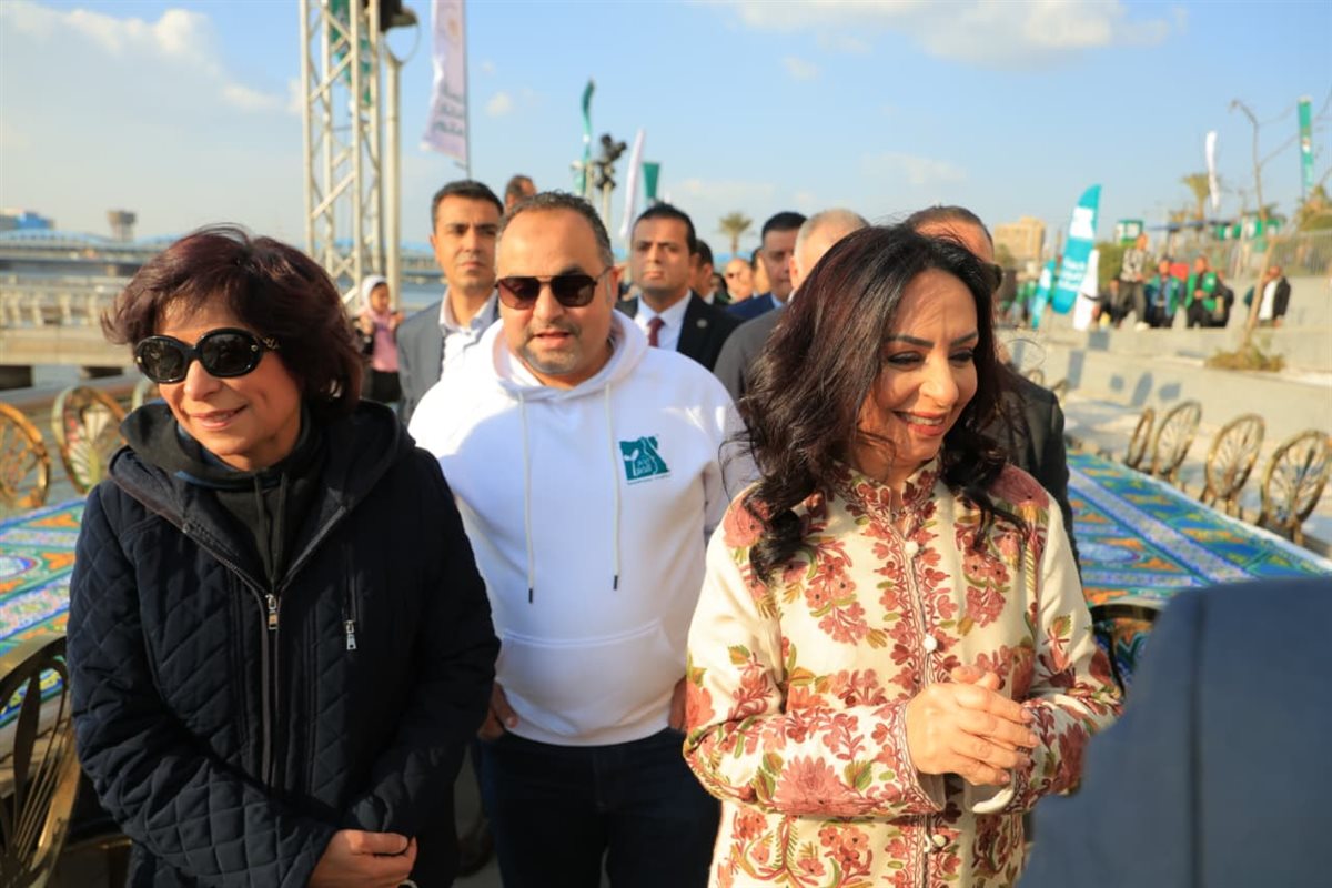 جانب من زيارة مايا مرسي لإفطار مصر الخير