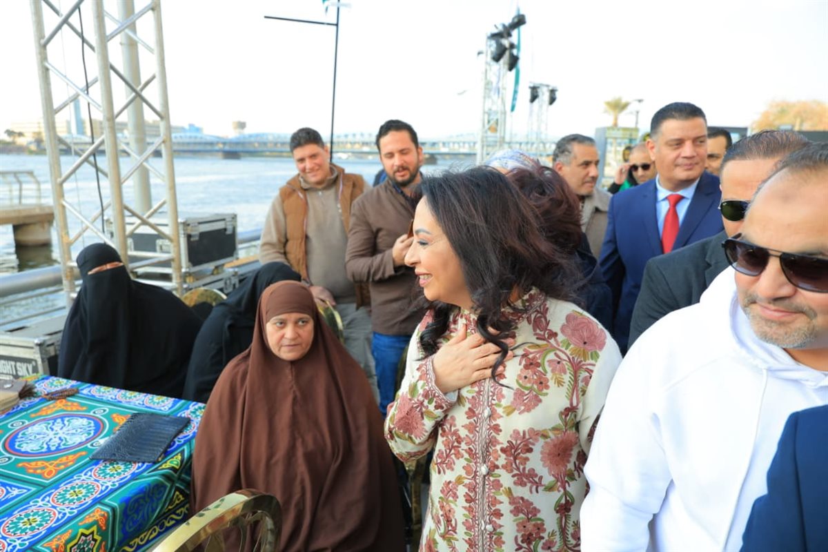 جانب من زيارة مايا مرسي لإفطار مصر الخير