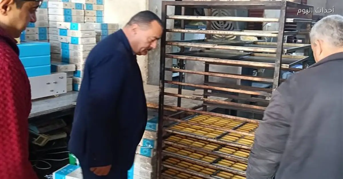 ضبط طن بسكويت وألف علبة كعك في مصنع غير مرخص بدمياط