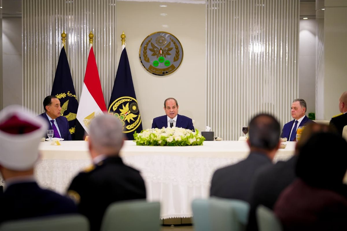 جانب من مشاركة السيسي في حفل إفطار أكاديمية الشرطة