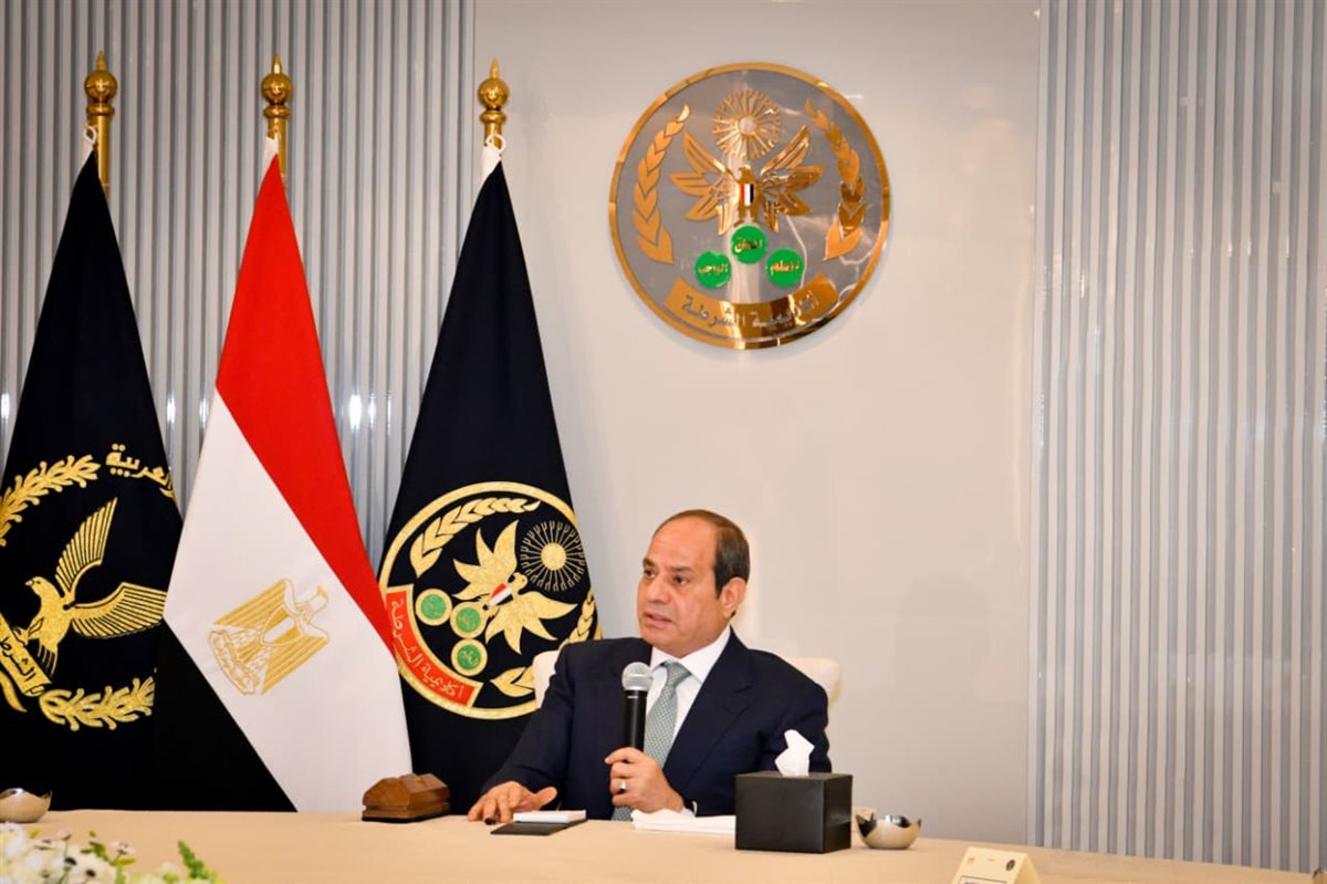 جانب من مشاركة السيسي في حفل إفطار أكاديمية الشرطة