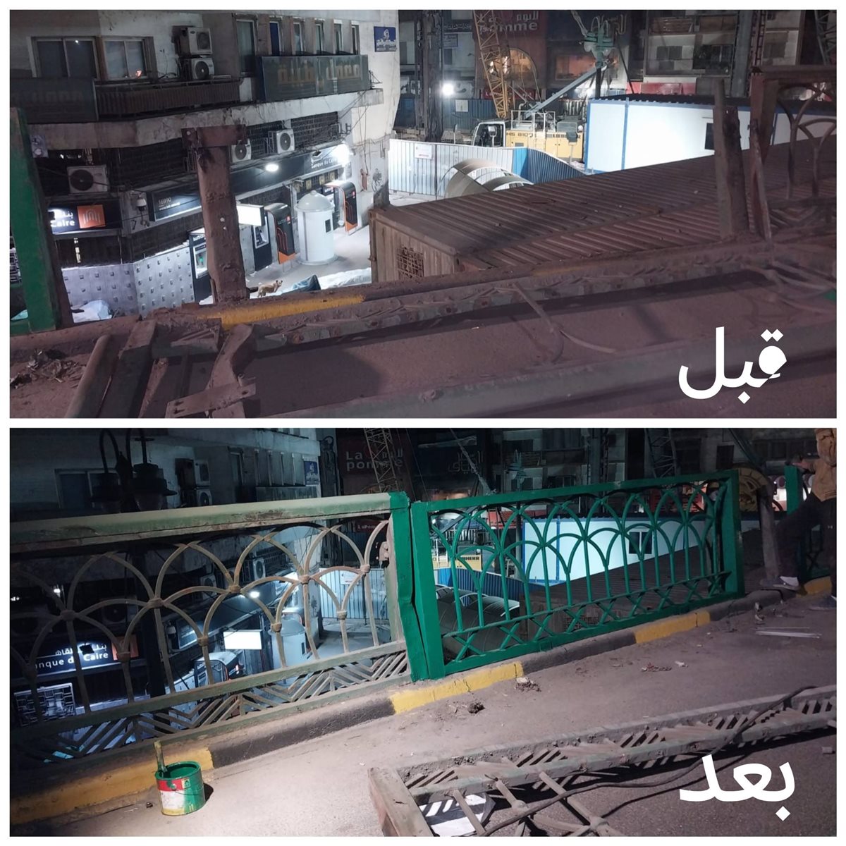 جانب من أعمال صيانة كباري الجيزة وأرض اللواء 