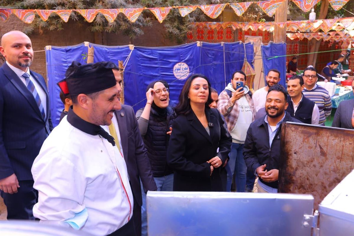 جانب من مشاركة مايا مرسي في مطبخ إطعام 