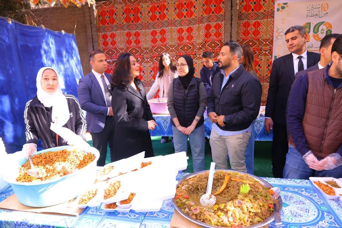 جانب من مشاركة مايا مرسي في مطبخ إطعام 