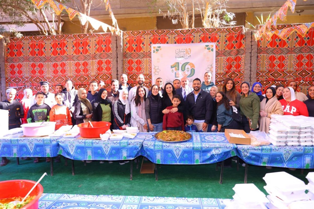 جانب من مشاركة مايا مرسي في مطبخ إطعام 