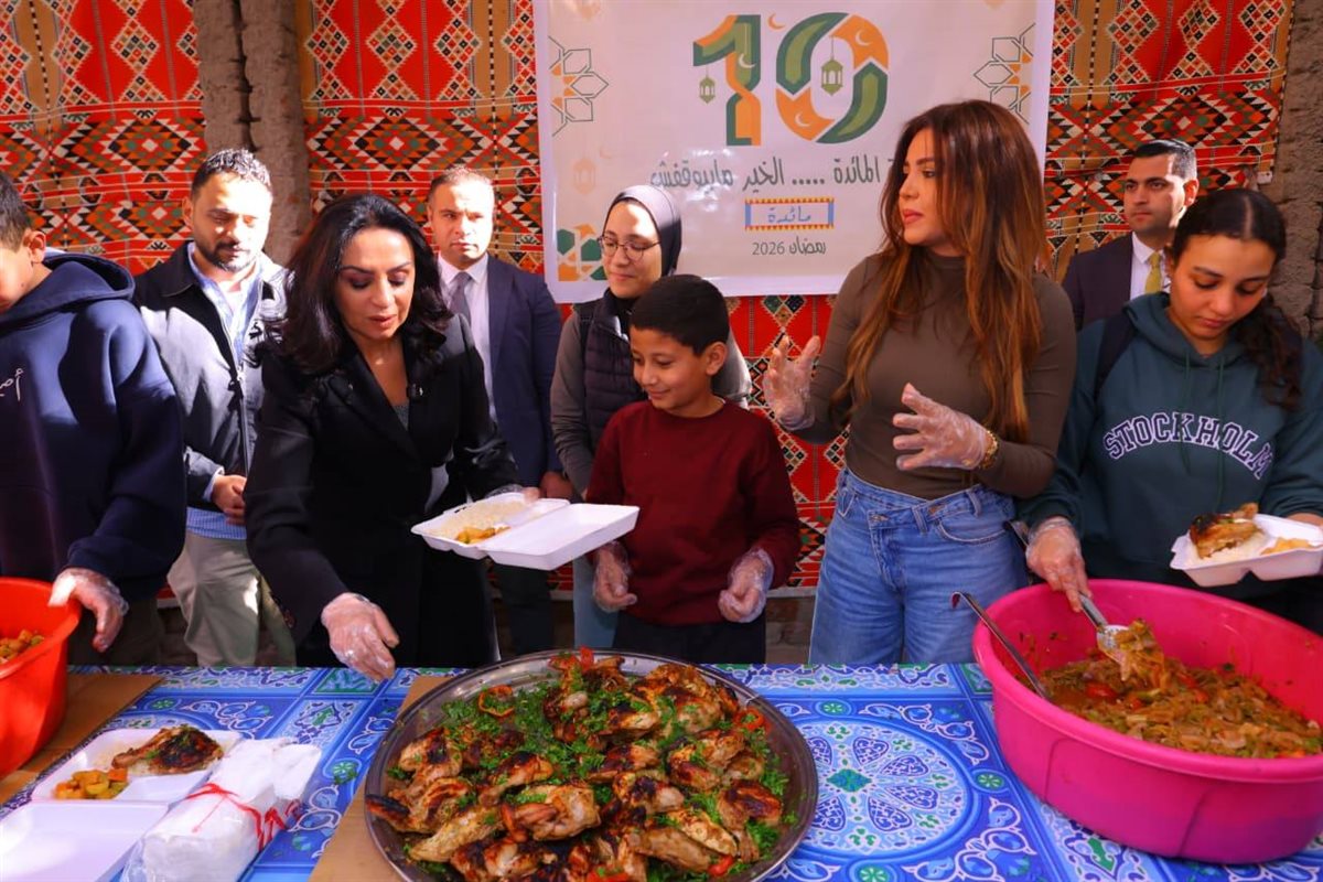 جانب من مشاركة مايا مرسي في مطبخ إطعام 