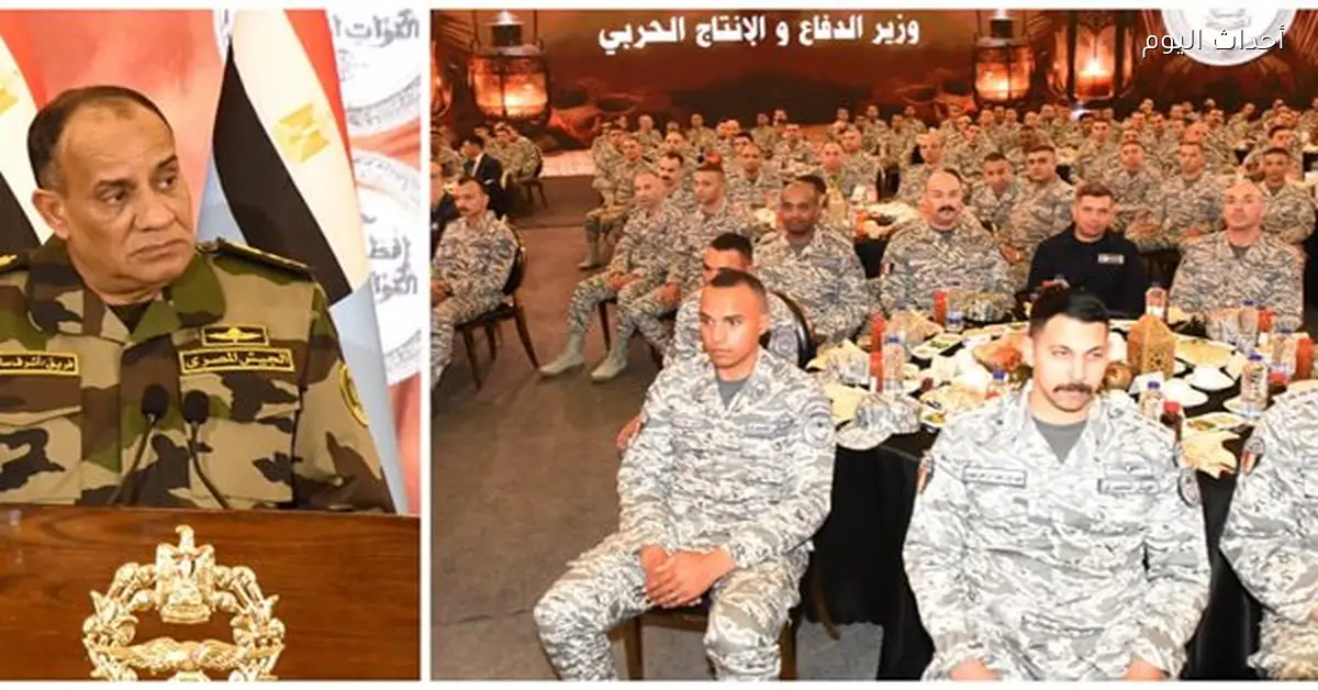 وزير الدفاع يلتقي مقاتلي القوات الجوية على مائدة الإفطار
