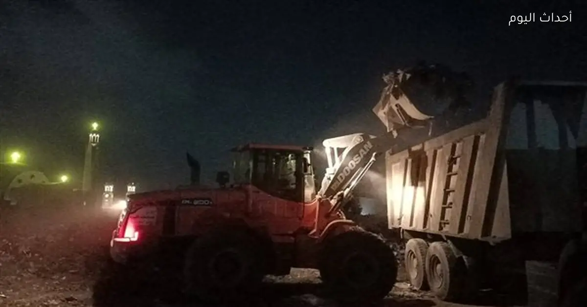 رفع مخلفات شارع المصرف ورشاح أبوبصل بالجيزة