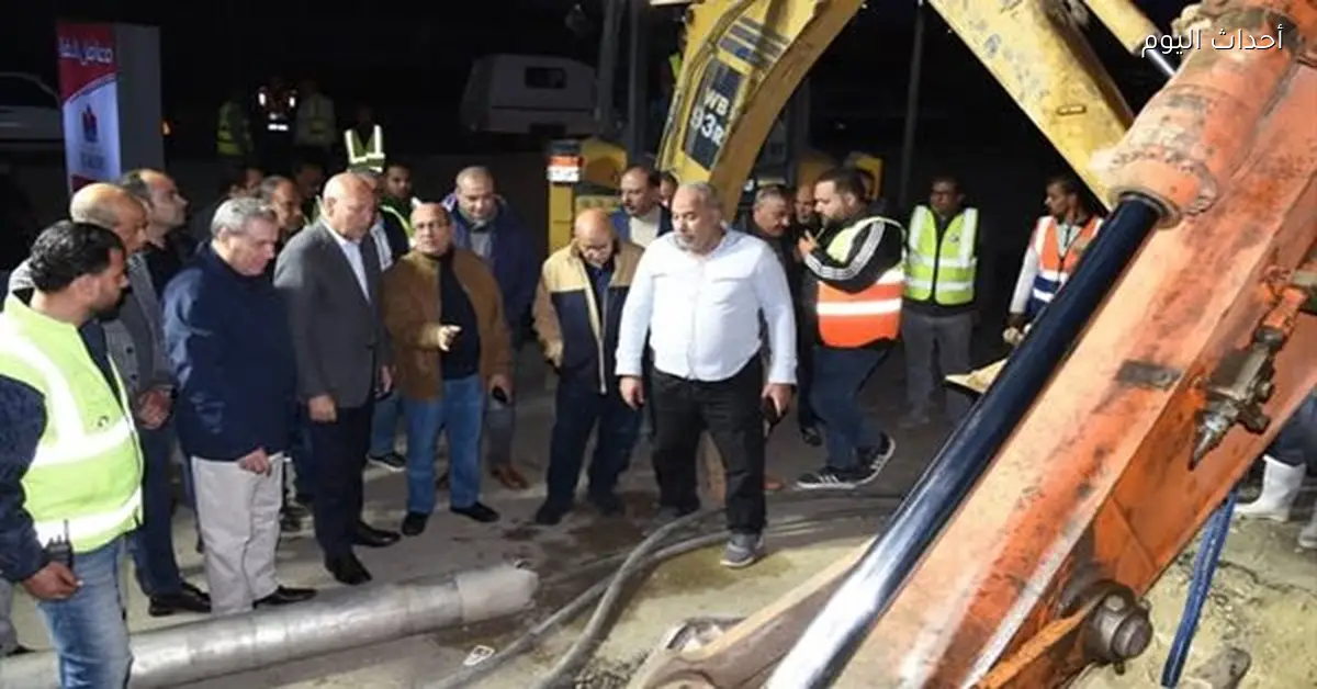 انتهاء توصيل خط مياه الشرب الرئيسي بزهراء المعادي