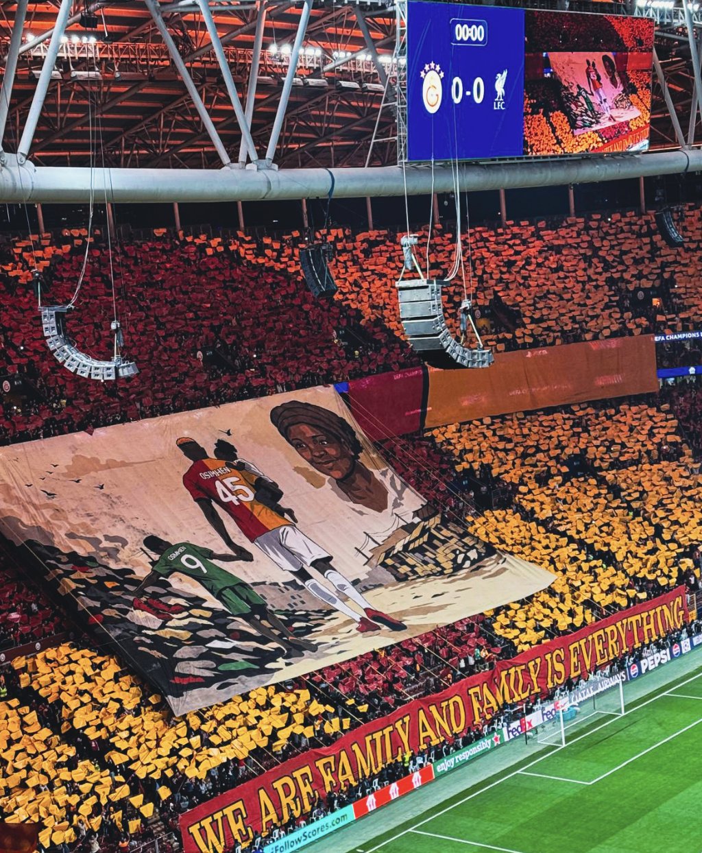 لافتة جماهير جالطة سراي ضد ليفربول