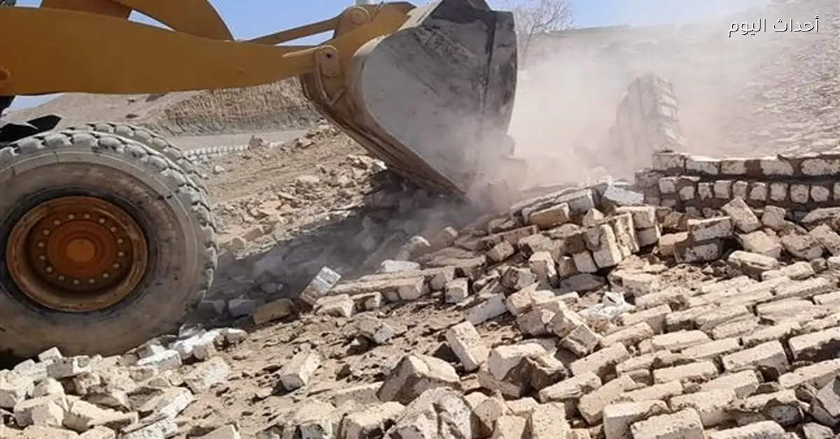 إزالة مكثفة للمخالفات في مراكز أسوان المرحلة الثالثة