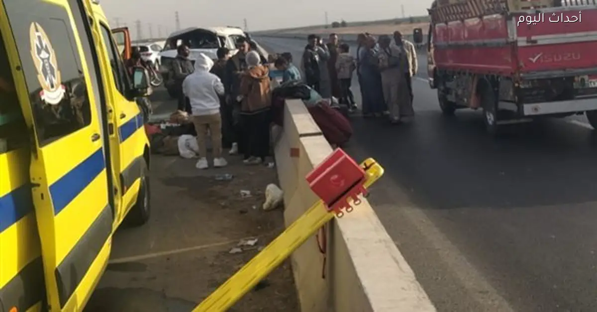 إصابة 8 أشخاص في انقلاب ميكروباص ببني سويف