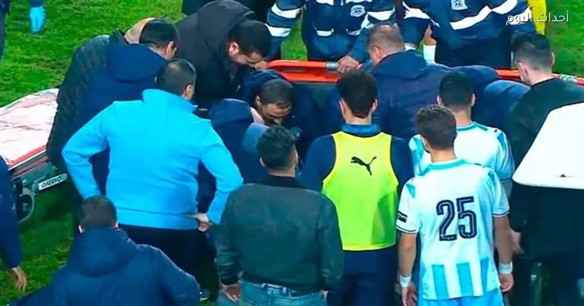 إصابة قوية لنجم بيراميدز ونقله للمستشفى