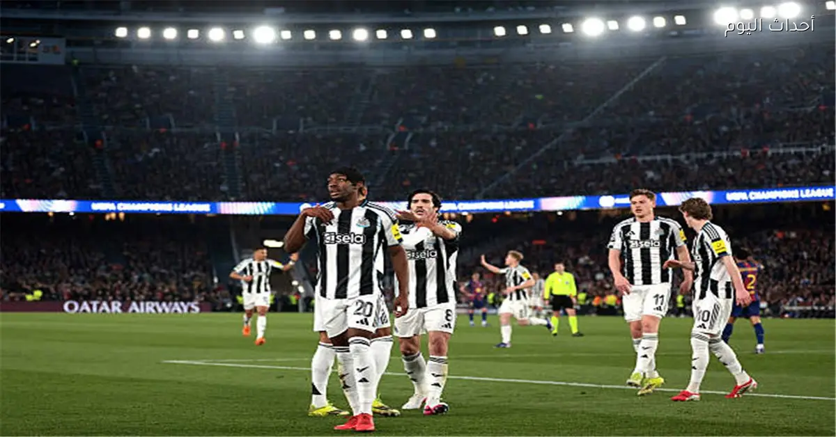 إيلانجا يدرك التعادل لنيوكاسل أمام برشلونة