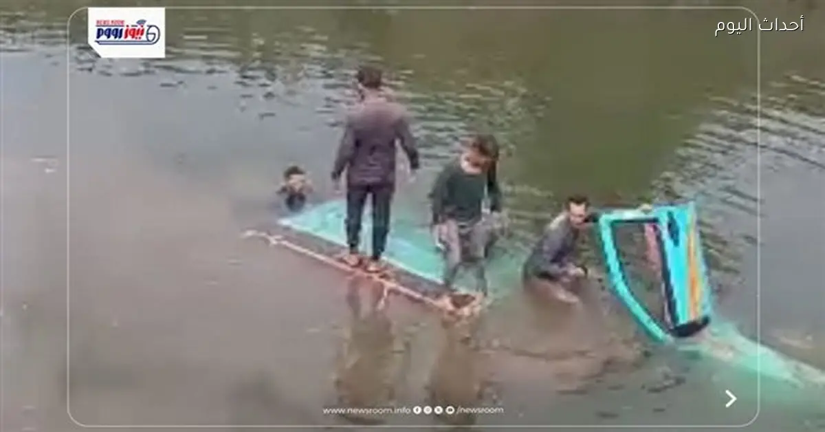 ارتفاع عدد مصابي انقلاب سيارة بترعة المنشية إلى 5