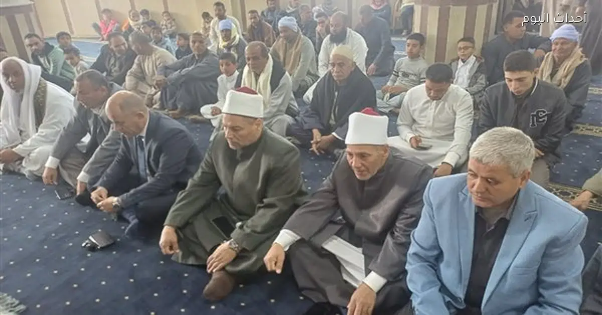 افتتاح مسجد النور بقرية طوة بعد تجديده ببني سويف