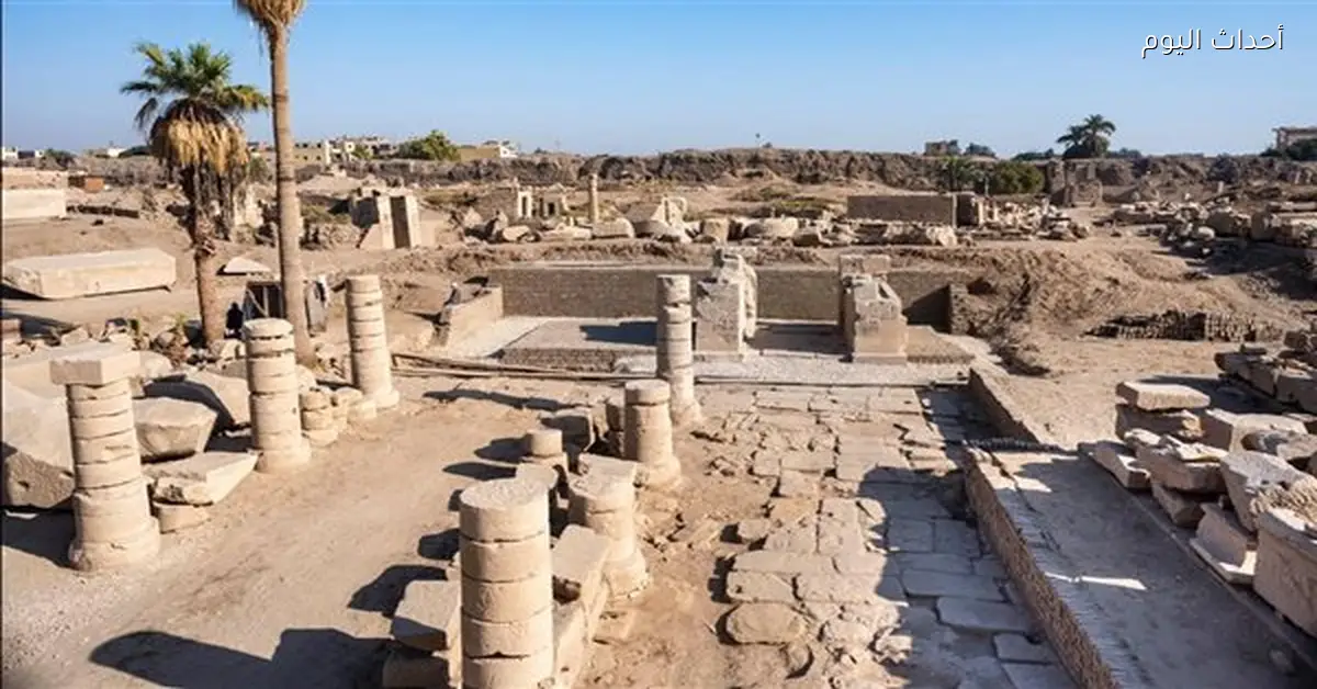 انتهاء ترميم بوابة سور الملك رمسيس الثالث بمعابد الكرنك