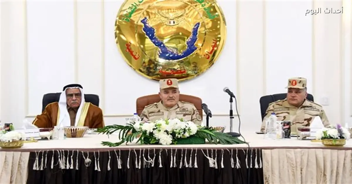 حفل إفطار لقادة شيوخ وعواقل سيناء في قيادة قوات شرق القناة