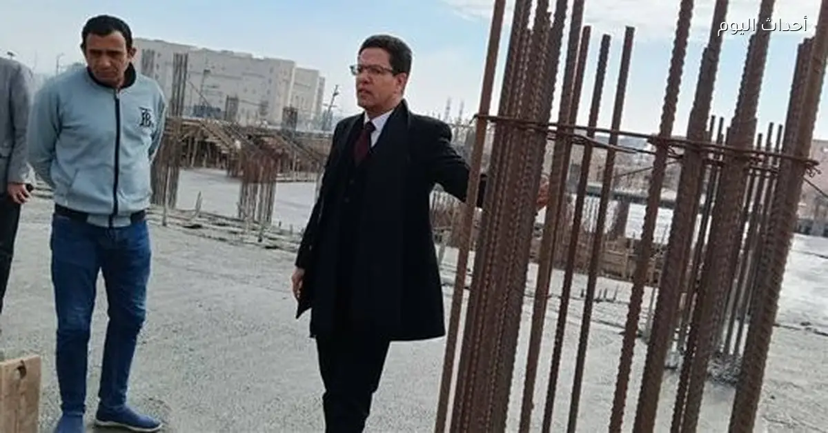 رئيس جامعة بنها يزور موقع إنشاء المدرجات ومسجد الرحمن الرحيم بجوار كلية التربية في كفر سعد