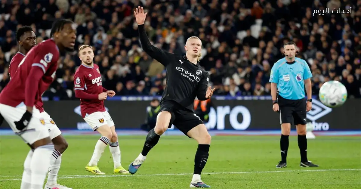 رجل مباراة مانشستر سيتي ضد وست هام في الدوري الإنجليزي