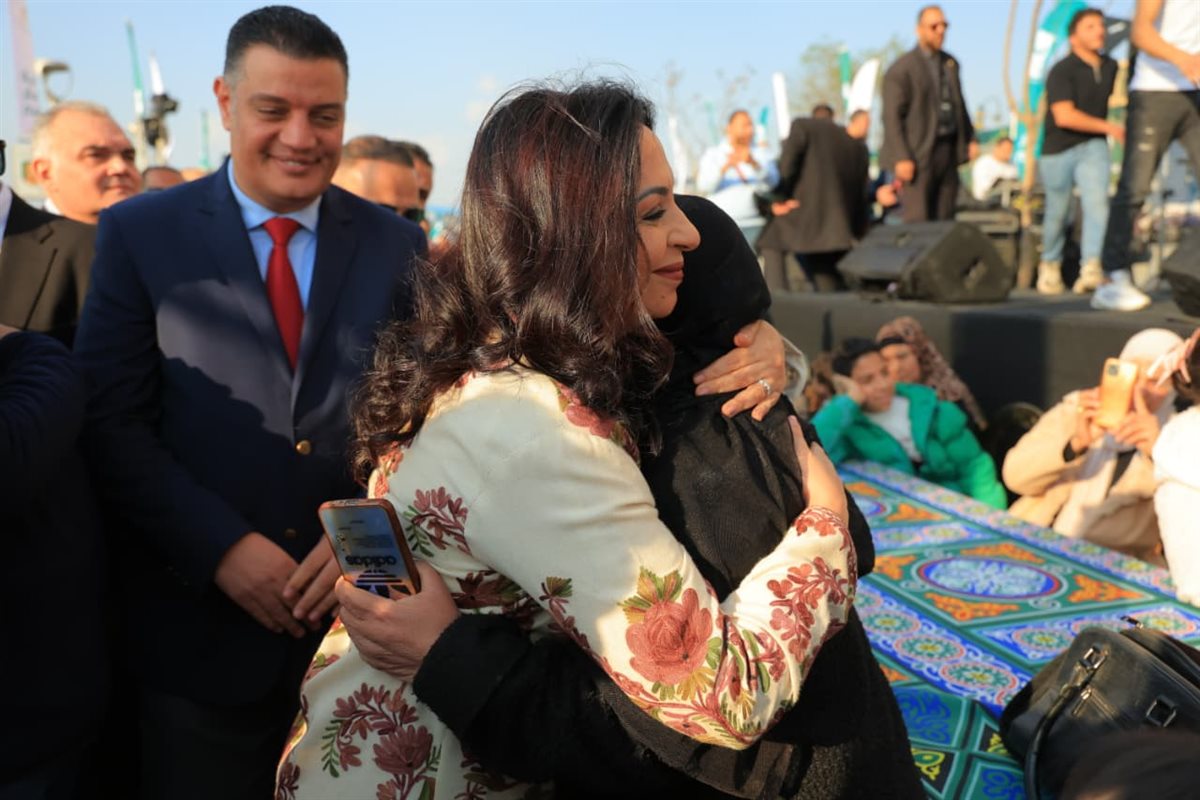 جانب من زيارة مايا مرسي لإفطار مصر الخير