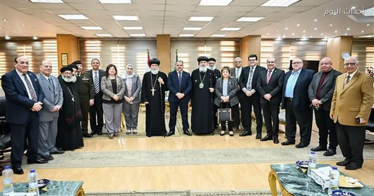 محافظ الشرقية يستقبل أساقفة ووفود كنسية لتهنئة العيد