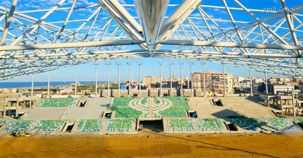 وزارة الشباب والرياضة تبدأ تركيب وزراعة النجيلة في استاد النادي المصري