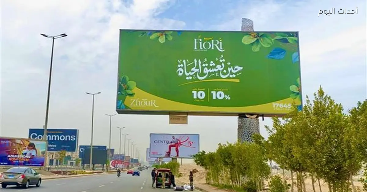 شركة الزهور تبدأ حملة إعلانية ضخمة في غرب القاهرة لمشروع فيوري